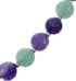 Native American Green Agate and Amethyst Sterling Silver Bead Necklace JX126872